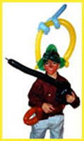 Daisy Doodle twists balloons for kids party entertainment in ny