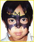 Batman face painting for childrens parties in new york