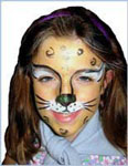 Cheetah face painting for kids party entertainment in ny