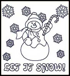 Coloring a Snowman holiday kids craft project for holiday Christmas and Chanukah parties nyc