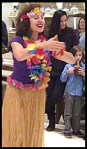 Hula dancer Daisy Doodle performs Hawaiian party entertainment Bronx NYC