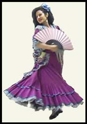 Daisy Doodle aka Delilah performing Flamenco dance at a senior facility's birthday party